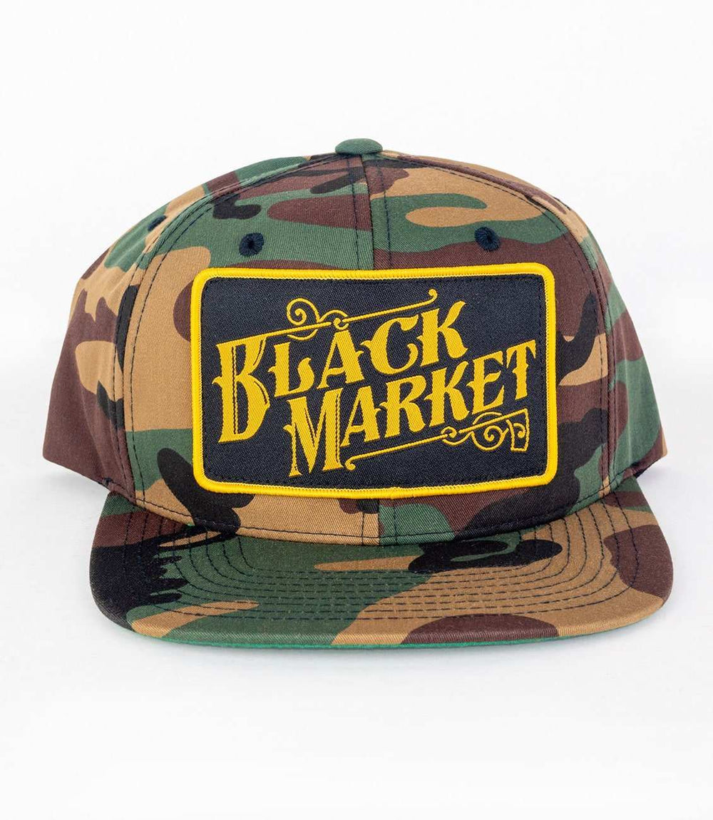 Black Market Art Company Black Market Snap Back Camo Hat Print - Black Market Art Company - Flyclothing LLC