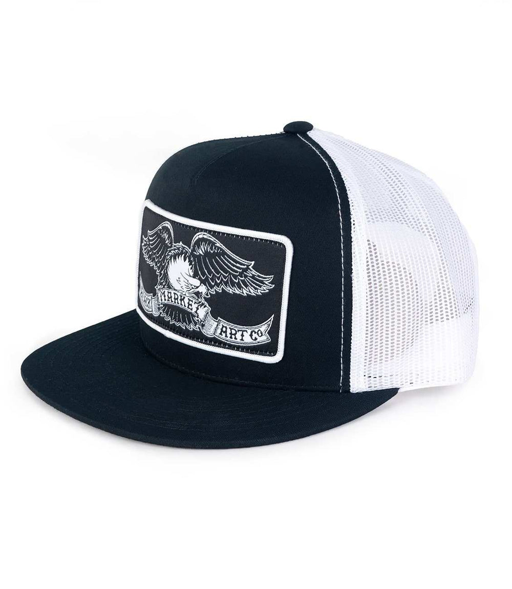 Black Market Art Company Eagle Two Tone Trucker Hat Print - Black Market Art Company - Flyclothing LLC