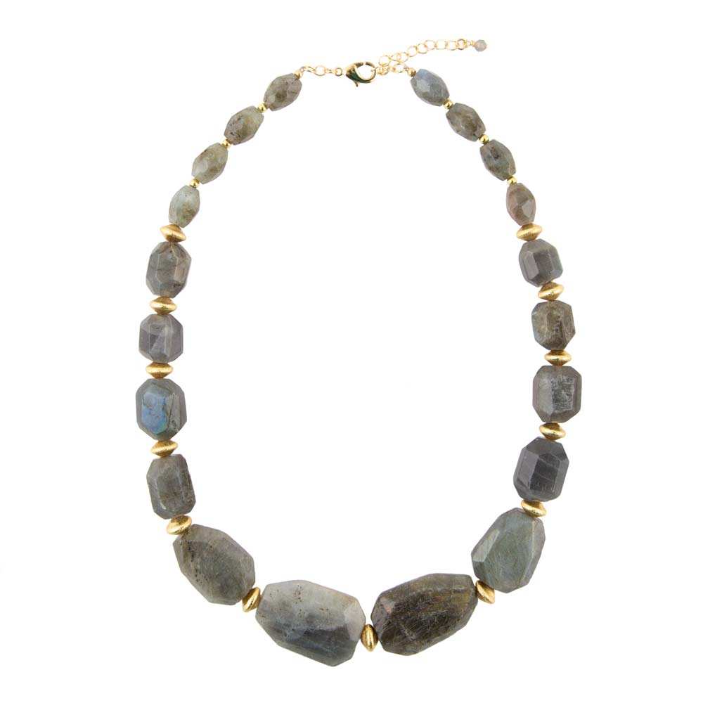 Bold Labradorite Statement Necklace - Barse Jewelry - Flyclothing LLC