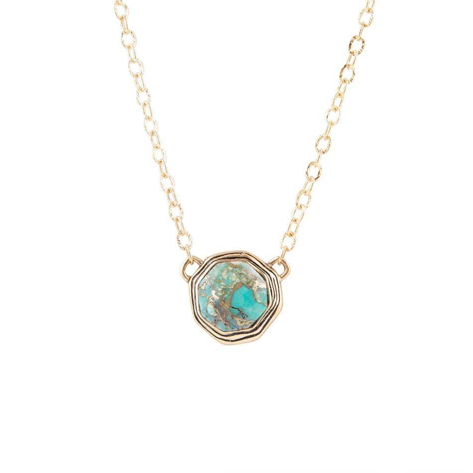 Bronze Infused Turquoise Necklace - Barse Jewelry - Flyclothing LLC