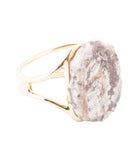 Brown Ocean Jasper Slab Golden Cuff Bracelet - Barse Jewelry - Flyclothing LLC