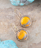 Bumblebee Jasper Round Drop Earrings - Barse Jewelry - Flyclothing LLC