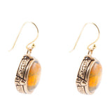 Bumblebee Jasper Round Drop Earrings - Barse Jewelry - Flyclothing LLC