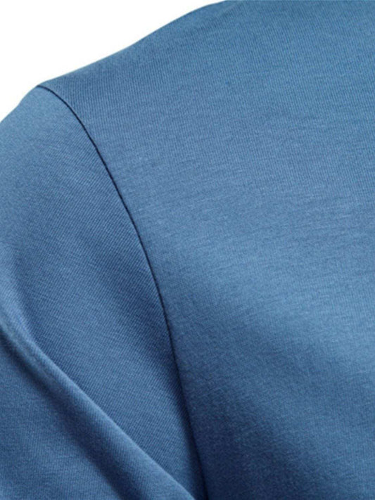 Men's Full Size Round Neck Long Sleeve T-Shirt Plus Size - Trendsi - Flyclothing LLC