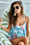 BiBi Tie Dye V-Neck Cami Tank Top - Trendsi - Flyclothing LLC