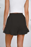 Full Size Drawstring Ruffle Hem Shorts - Trendsi - Flyclothing LLC