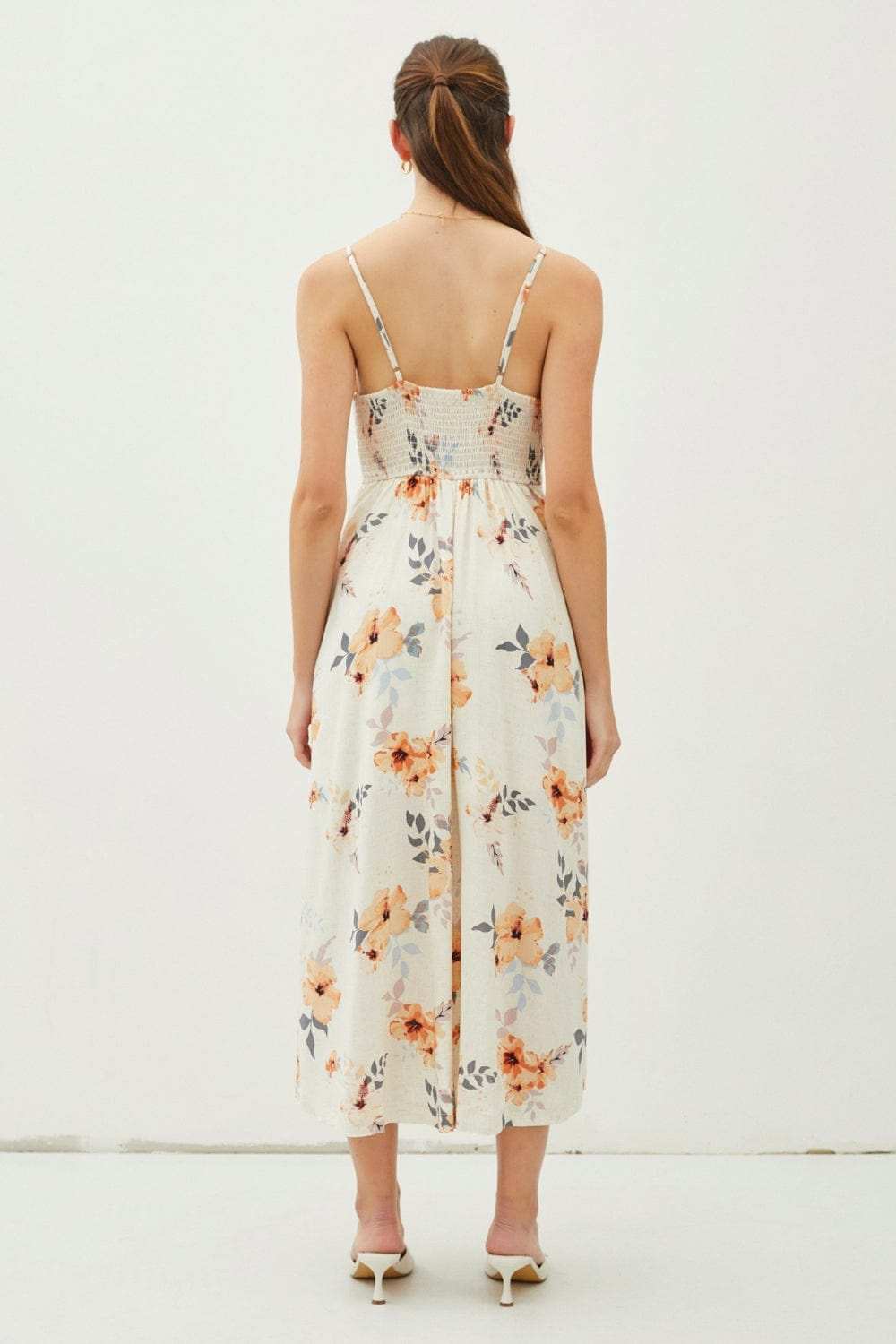 Be Cool Floral Button Down Cami Midi Dress - Trendsi - Flyclothing LLC