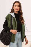 Drawstring Zip Up Hooded Vest Coat - Trendsi - Flyclothing LLC