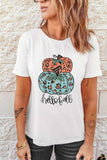 Pumpkin Graphic Short Sleeve T-Shirt - Trendsi - Flyclothing LLC