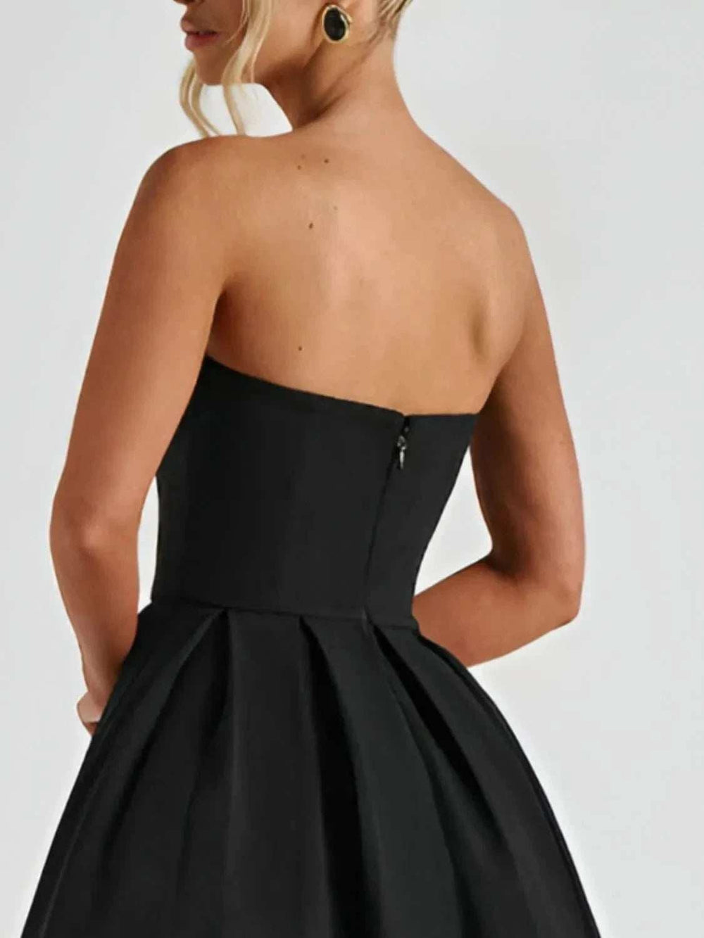 Solid Color Tube Midi Dress - Trendsi - Flyclothing LLC