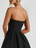 Solid Color Tube Midi Dress - Trendsi - Flyclothing LLC