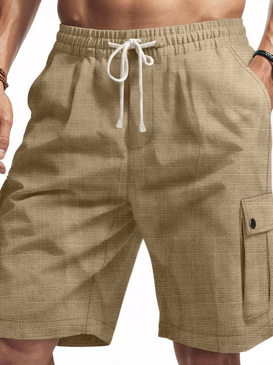 Men's Full Size Drawstring Shorts with Pockets Plus Size - Trendsi - Flyclothing LLC