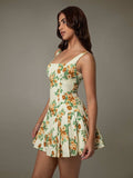 Floral Sleeveless Mini Pleated Dress - Trendsi - Flyclothing LLC