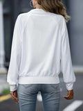 Zip Up Collared Neck Raglan Sleeve Jacket - Trendsi - Flyclothing LLC