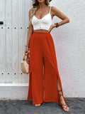 Slit Wide Leg Pants - Trendsi - Flyclothing LLC