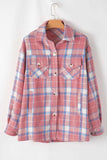 Plaid Button Up Long Sleeve Shacket - Trendsi - Flyclothing LLC