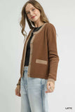 Umgee Two-Tone Button Front Cardigan - Trendsi - Flyclothing LLC
