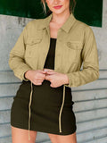 Button Up Long Sleeve Jacket - Trendsi - Flyclothing LLC