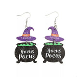 Halloween Hocus Pocus Witch Hat Earrings - Trendsi - Flyclothing LLC