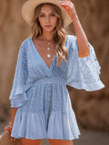 Lace Cutout Half Sleeve Mini Dress - Trendsi - Flyclothing LLC