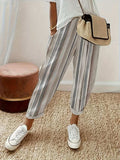 Striped Pants with Pockets - Trendsi - Flyclothing LLC