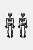 Skeleton Shape Glass Stone Dangle Earrings - Trendsi - Flyclothing LLC