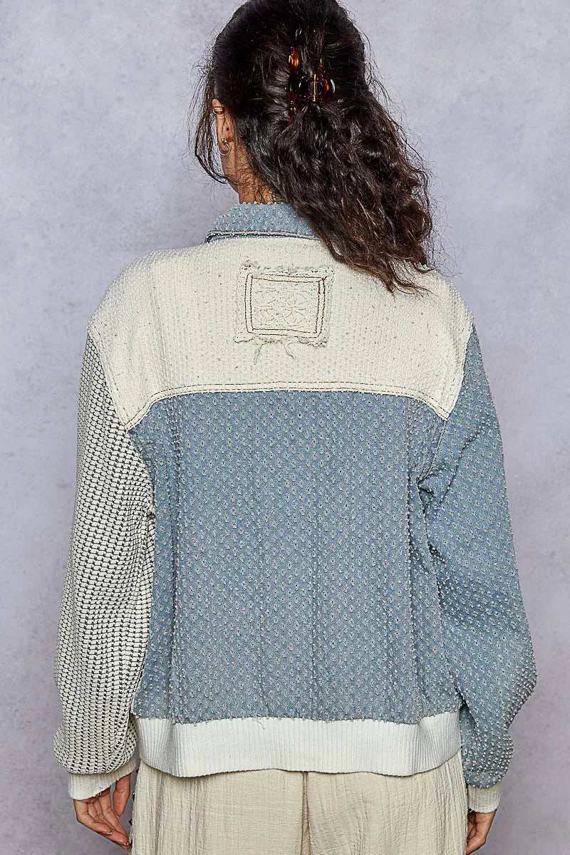 POL Lace Details Button Up Jacket with Chest Pockets - Trendsi - Flyclothing LLC