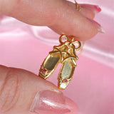Copper Ballet Shoe Pendant Necklace - Trendsi - Flyclothing LLC