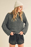 Aemi + Co Mock Neck Long Sleeve Sweater - Trendsi - Flyclothing LLC