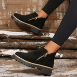 Side Zip Ankle Boots - Trendsi - Flyclothing LLC