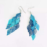 Zinc Alloy Leaf Dangle Earrings - Trendsi - Flyclothing LLC