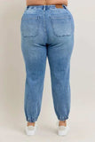 Judy Blue Full Size High Waist Denim Jogger Plus Size - Trendsi - Flyclothing LLC