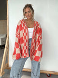Plaid Open Front Long Sleeve Cardigan - Trendsi - Flyclothing LLC