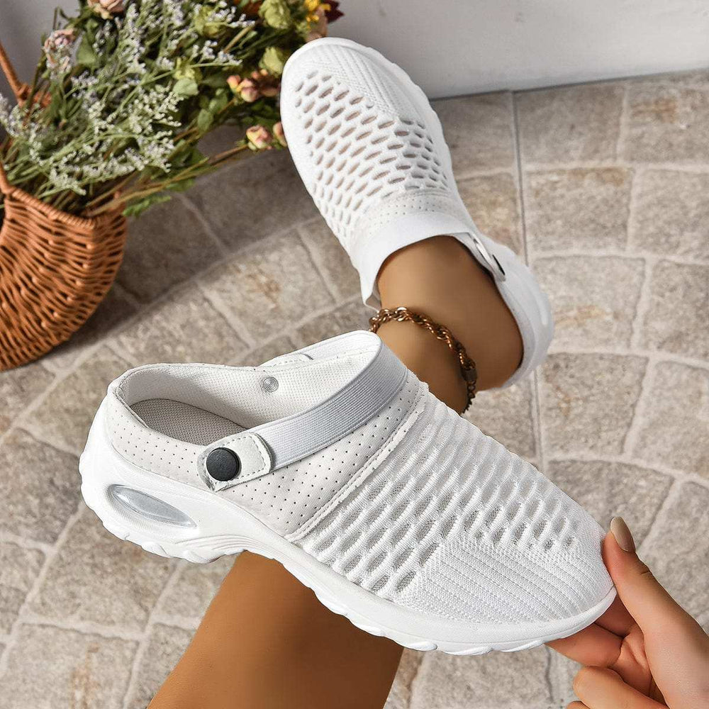 Breathable Mesh Round Toe Sneakers - Trendsi - Flyclothing LLC