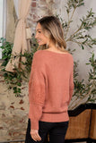 Sew In Love Boat Neck Long Sleeve Sweater - Trendsi - Flyclothing LLC