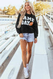 GAME DAY Round Neck Long Sleeve Sweatshirt - Trendsi - Flyclothing LLC