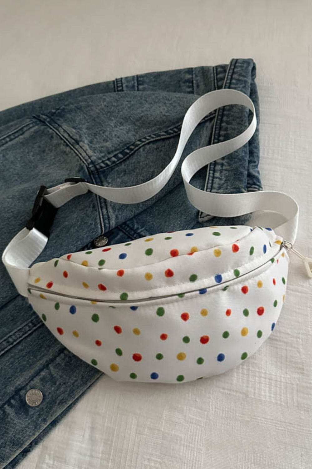 Contrast Polka Dot Crossbody Bag - Trendsi - Flyclothing LLC