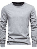 Men's Full Size Round Neck Long Sleeve T-Shirt Plus Size - Trendsi - Flyclothing LLC
