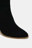 Beast Fashion Suede Point Toe Ankle Booties - Trendsi - Flyclothing LLC