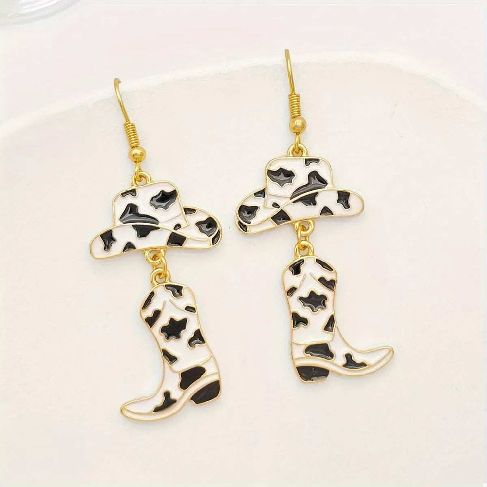 Cowboy Hat and Boot Dangle Earrings - Trendsi - Flyclothing LLC
