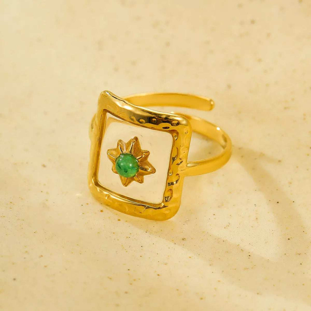 18K Gold-Plated Adjustable Open Ring - Trendsi - Flyclothing LLC