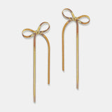 Stainless Steel Bow Bar Earrings - Trendsi - Flyclothing LLC