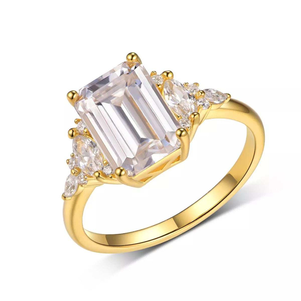 3 Carat Moissanite 925 Sterling Silver Rectangle Ring - Trendsi - Flyclothing LLC