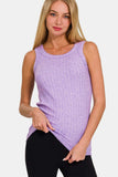 Zenana Ribbed Round Neck Tank - Trendsi - Flyclothing LLC