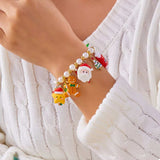 Christmas Charm Pearl Bracelet - Trendsi - Flyclothing LLC