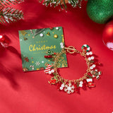 18K Gold-Plated Christmas Charm Bracelet - Trendsi - Flyclothing LLC