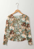 Floral Round Neck Long Sleeve T-Shirt - Trendsi - Flyclothing LLC