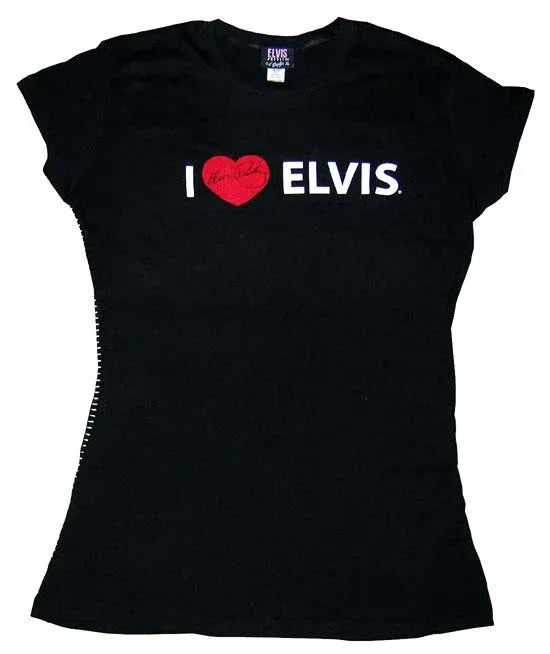 I Love Elvis Tee Black - Elvis Presley - Flyclothing LLC