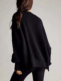 Round Neck Long Sleeve Sweater - Trendsi - Flyclothing LLC