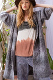 POL Distressed Cable-Knit Ombre Dying Cardigan - Trendsi - Flyclothing LLC